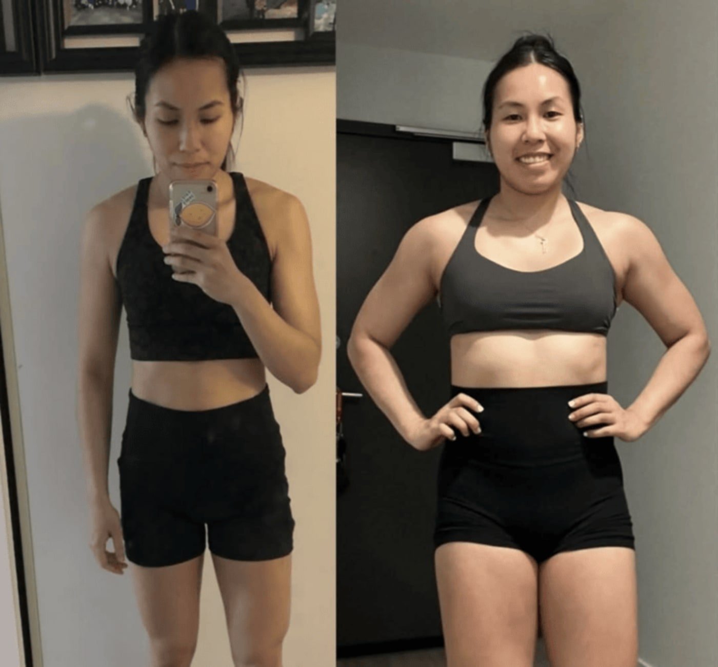 Level Up Fitness Club member transformation 3 — before and after